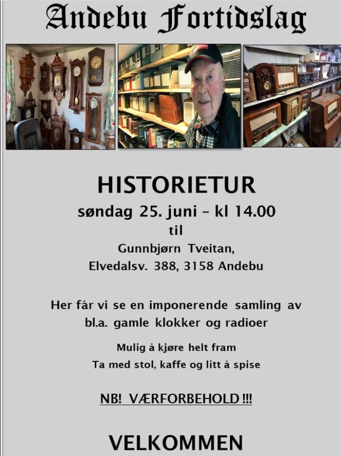 Historietur til Gunnbjørn Tveten søndag 25. juni 2023 kl.1400